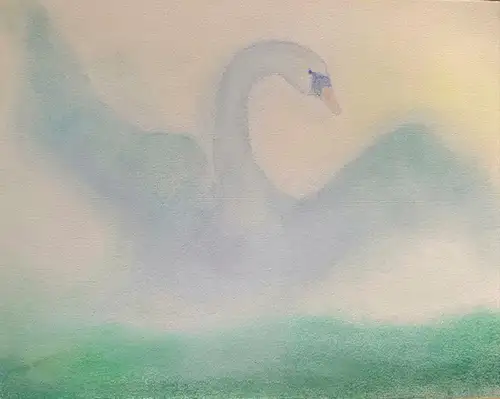 Zwaan in pastel